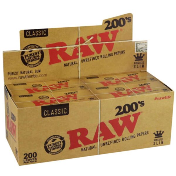 RAW Classic 200's King Size Slim 40pc