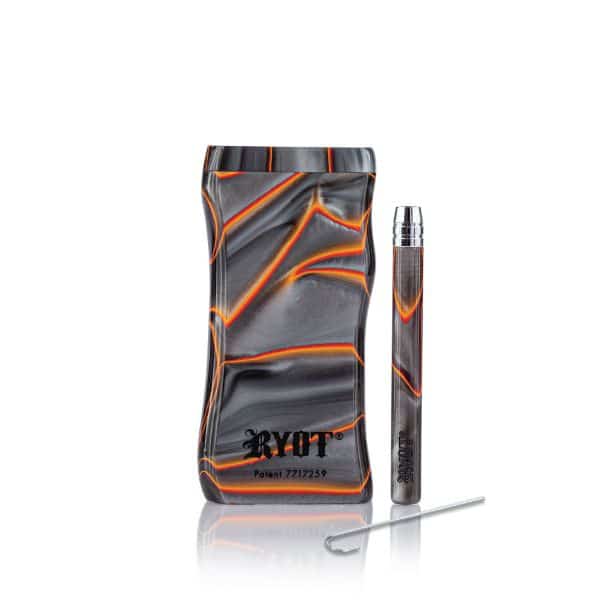 RYOT® Large 3inch Acrylic Dugout in Red and Black with Matching One Hitter