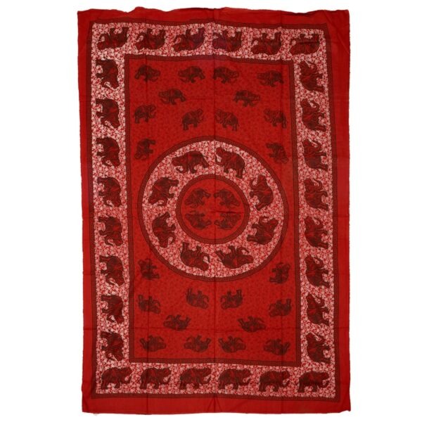 African Elephant Cotton Tapestry