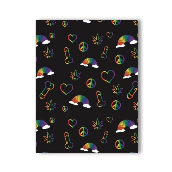 NaughtyKards -- Rainbow Penis Print Card