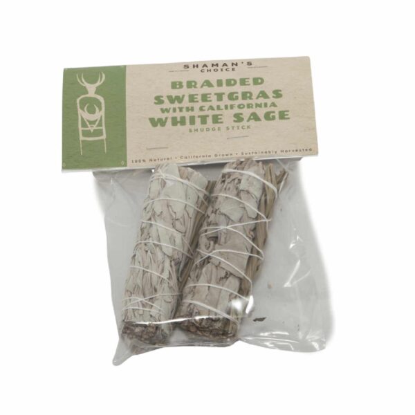 Epic Wholesale - Shaman's Choice Braided Sweetgras with California White Sage Smudge Stick