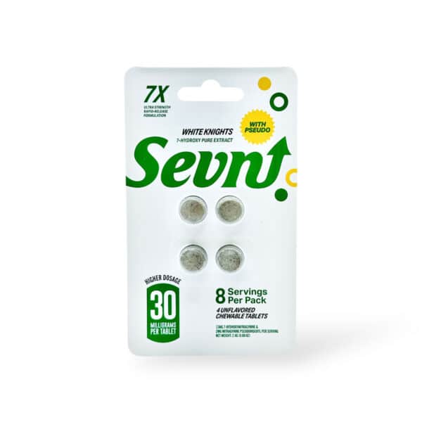 Sevn 7-Hydroxy With Pseudo Tablets White Knights 30mg 10ct (Unflavored) - Image 2