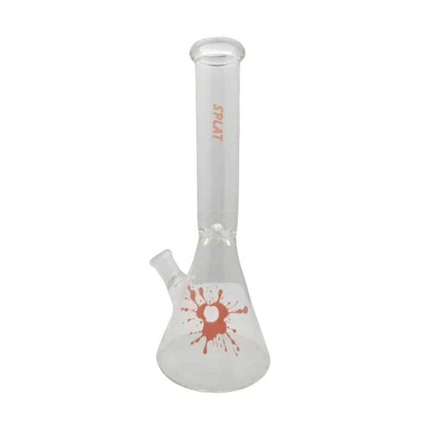 Splat 12inch Straight Orange Beaker w/Ice Catcher