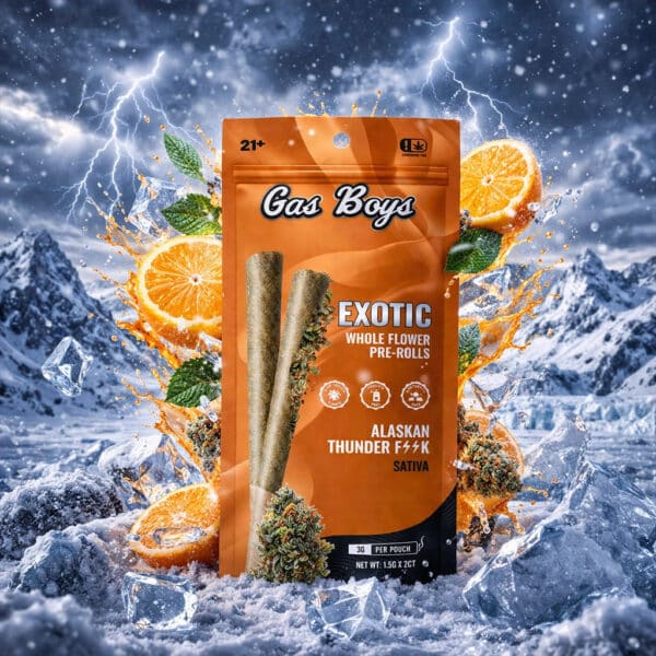 Gas Boys Alaskan Thunderfuck Whole Flower Pre-rolls – 1.5g, 2ct