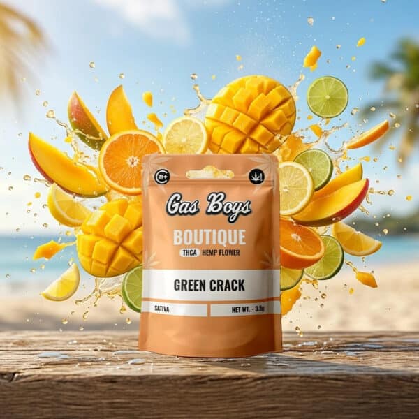 Gas Boys Green Crack THCA Flower – 42g Jug with 1.5g Pouches