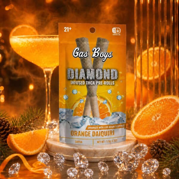 Gas Boys Orange Daiquiri Diamond Infused Pre-rolls 2ct