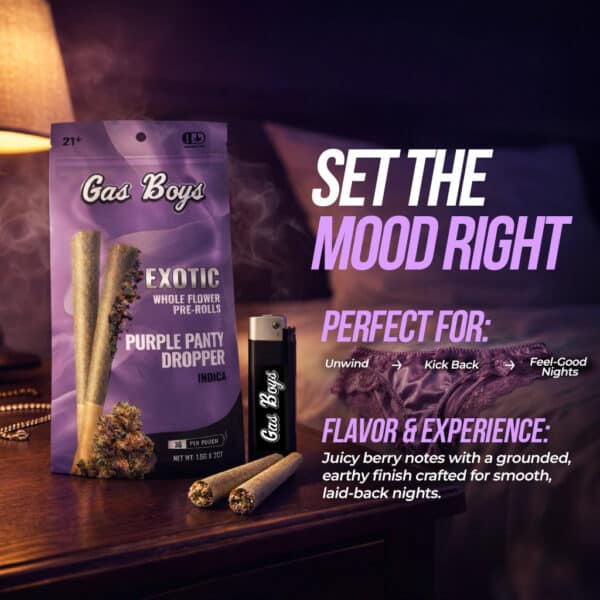 Gas Boys Purple Panty Dropper Whole Flower Pre-rolls 2ct
