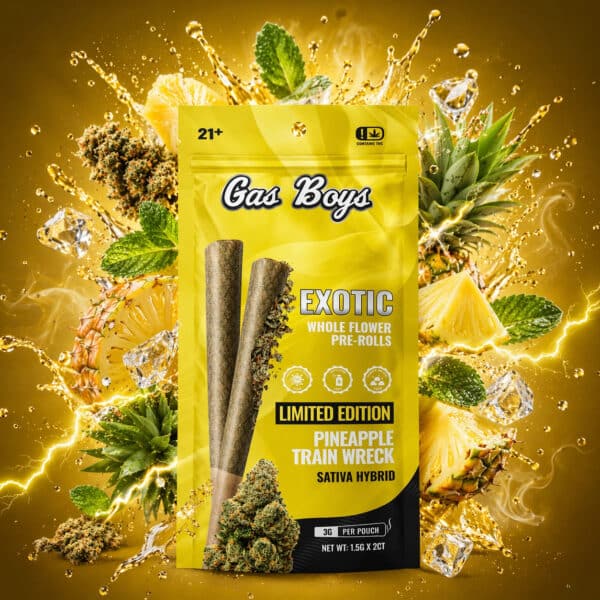 Gas Boys Pineapple Trainwreck Whole Flower Pre-Rolls 2ct