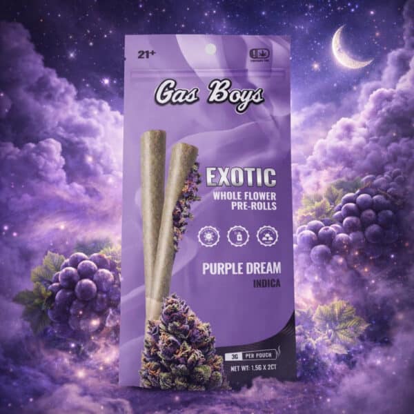 Gas Boys Purple Dream Whole Flower Pre-rolls 2ct 1.5g