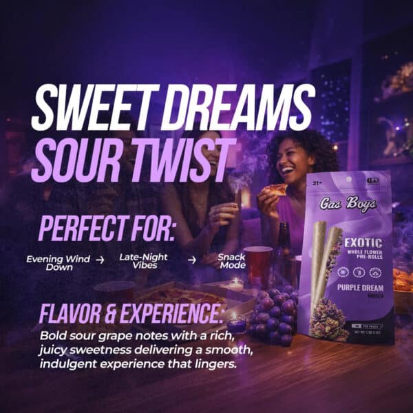Gas Boys Purple Dream Whole Flower Pre-rolls 2ct 1.5g