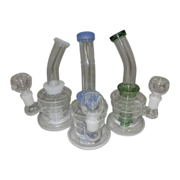 Epic Wholesale - Bent Neck Cut Glass Water Pipe