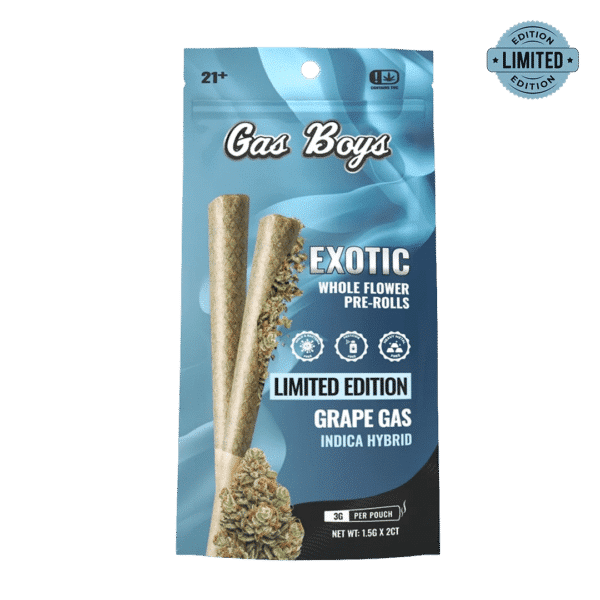 Gas Boys Grape Gas Whole Flower Pre-rolls 1.5g 2ct