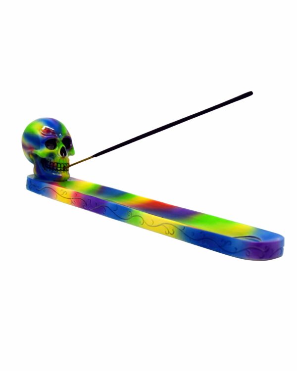 Incense Burner - Tye Dye Skull Boat