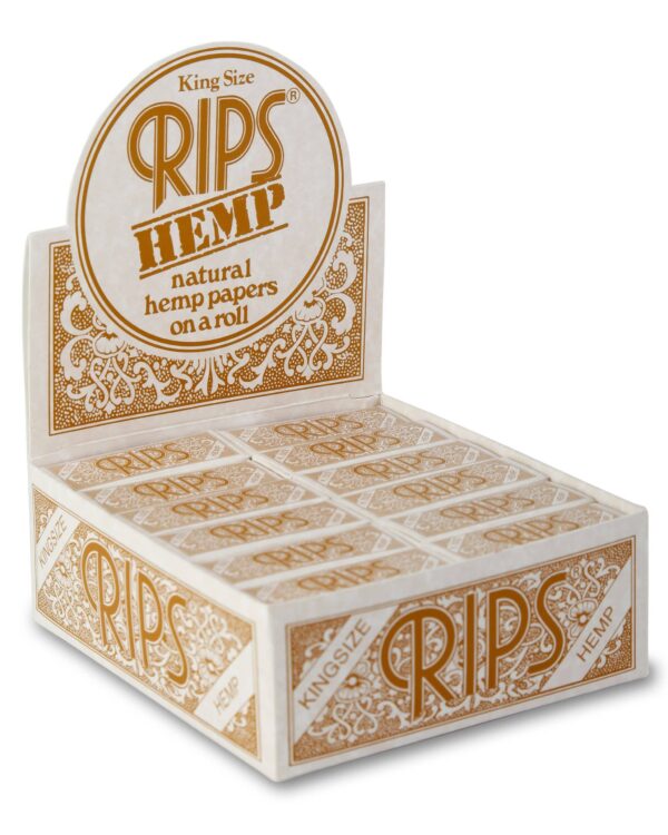 Rips HEMP Rolling Papers 24ct Box - Single Wide - Image 3