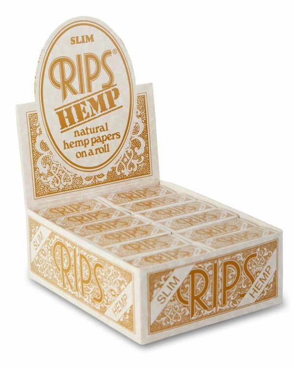 Rips HEMP Rolling Papers 24ct Box - Single Wide - Image 2
