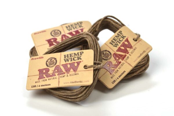 Raw Hempwick -- 2 Sizes!