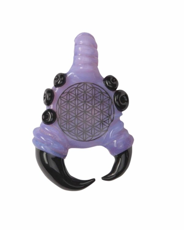 Torched Glass Pendant - Horned Flower of Life