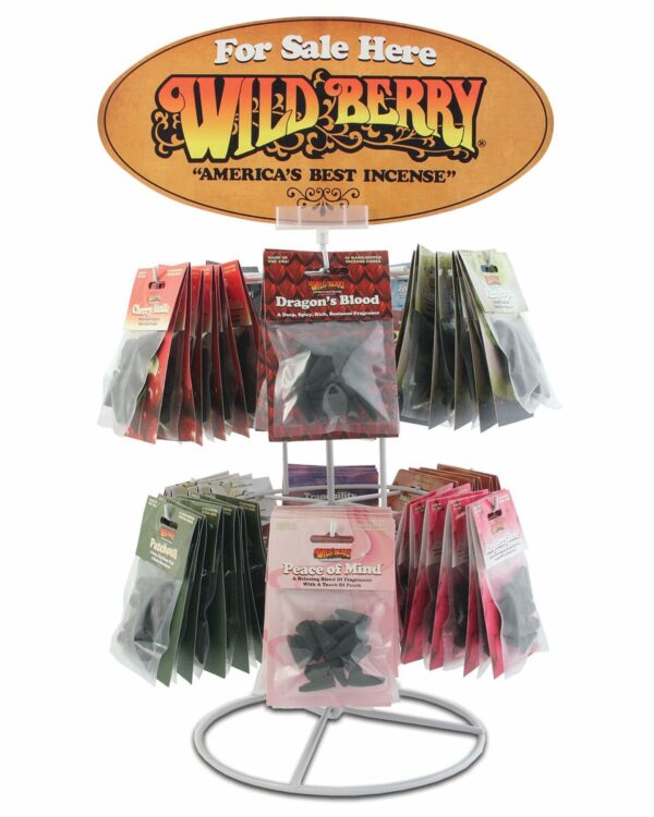 Wild Berry Pre-Packaged Backflow Cones - Display Includes All Scents